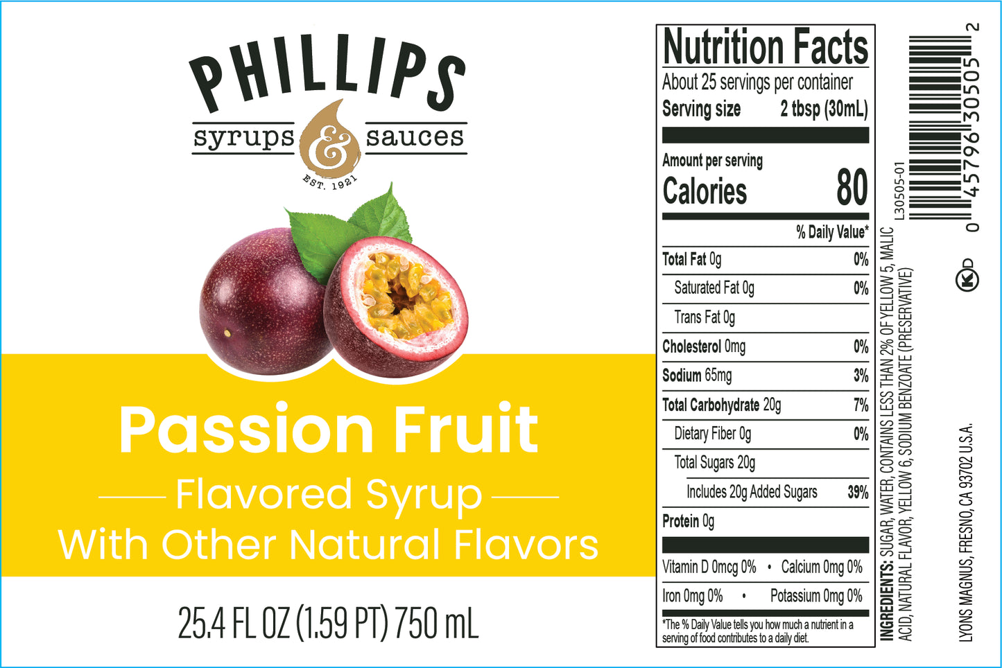 30505 Passion Fruit Syrup