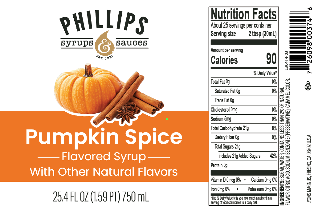 30414 Pumpkin Spice Syrup