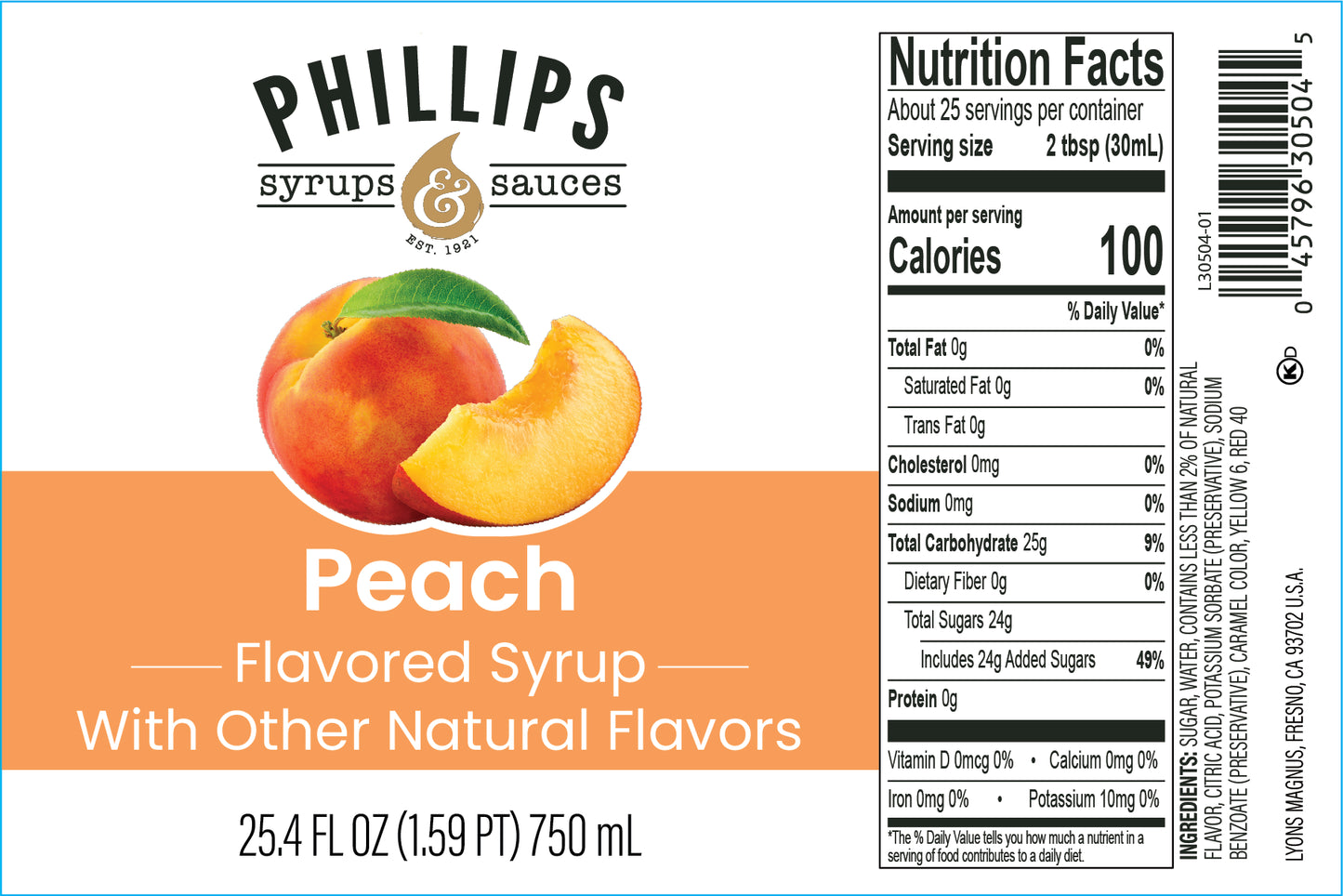 30504 Peach Syrup