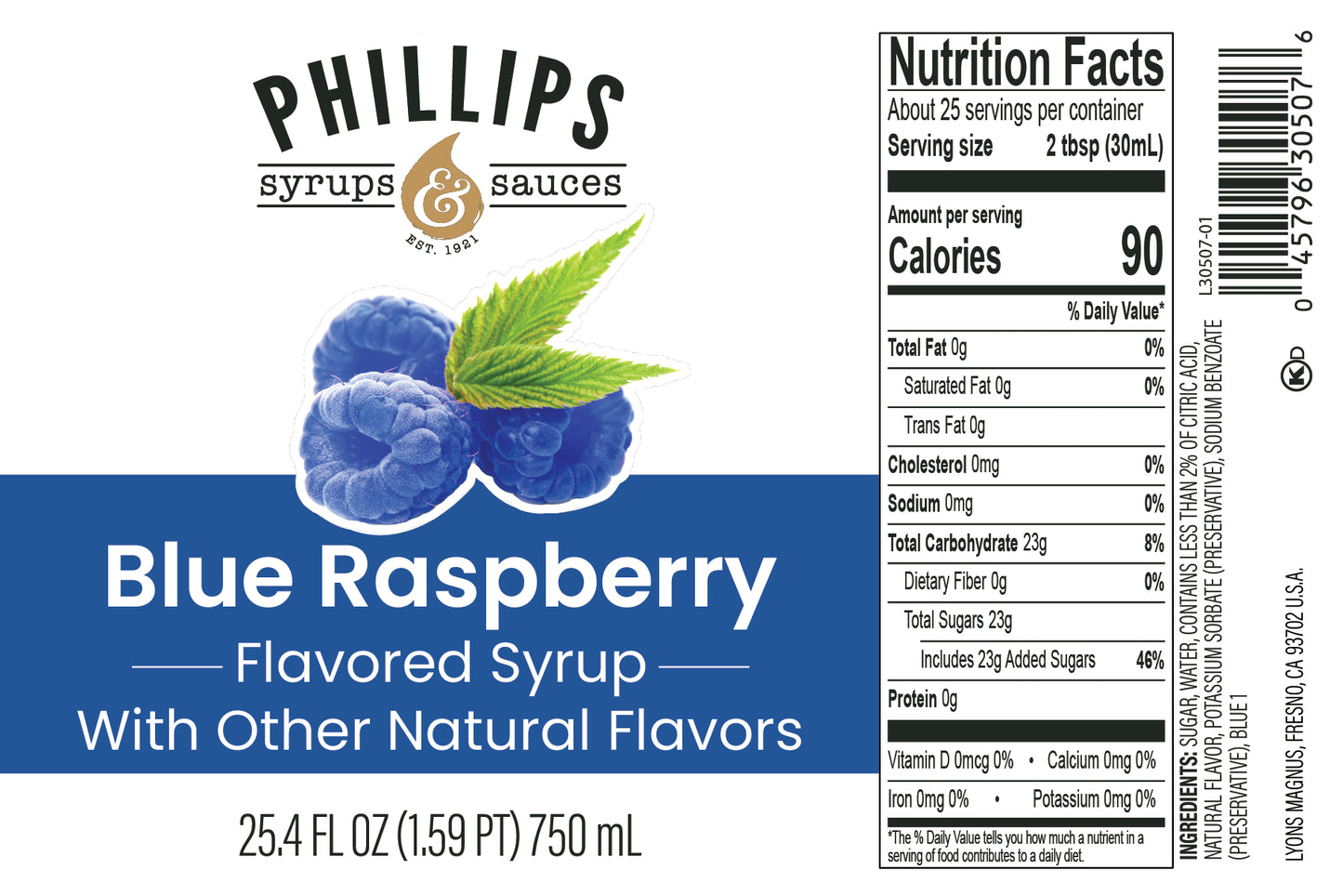 30507 Blue Raspberry Syrup